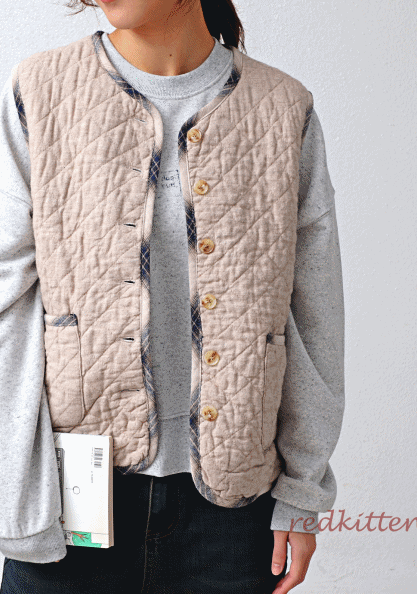 Color matching padded vest-2 Colors