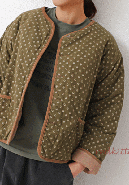 Sale - Chestnut padded jacket - 2 colors - Wear it on both sides