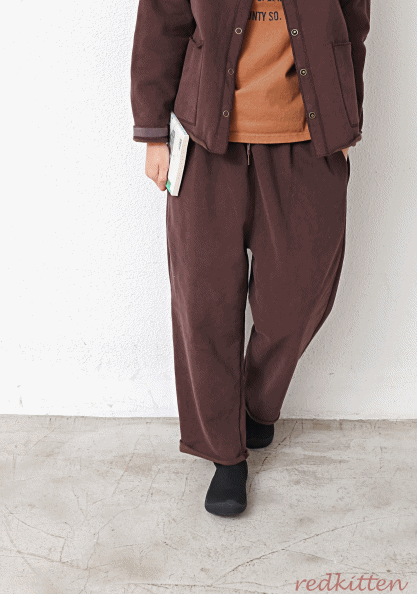 Jjuri cotton brushed pants-3 Colors- Solid cotton