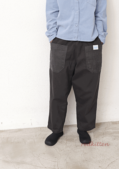 Front pocket baggy pants-3 Colors