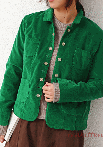 Cotton Velvet Span Jacket-3 Colors