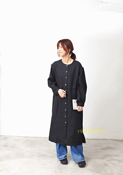Round Trench Open Dress-2Color-Spring New Arrival