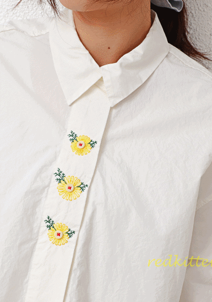 Embroidered Shirt-2 Colors-Spring New Arrival