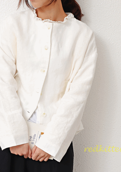 Round Linen Jacket-2Color-Spring New Arrival
