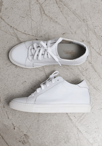 Height-raising leather sneakers - 6cm - domestically produced