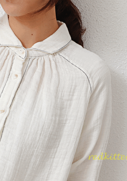 Double weave stitch blouse-5 colors