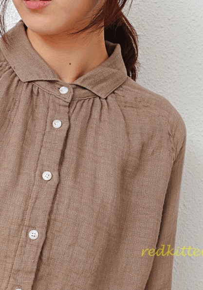 Double weave stitch blouse-5 colors