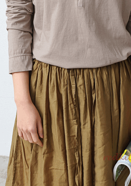 Tencelle Long Skirt-2 Colors-With Lining