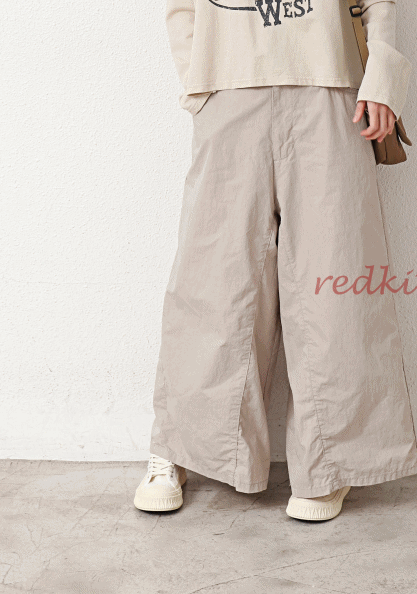 Wide cut cotton pants - 2 Colors
