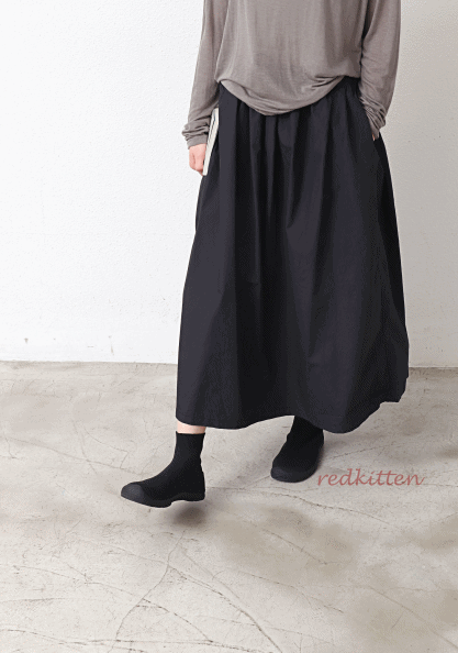 Light shirring skirt-3 colors-opaque