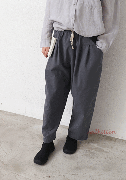 Bottom button pleated pants-5 colors