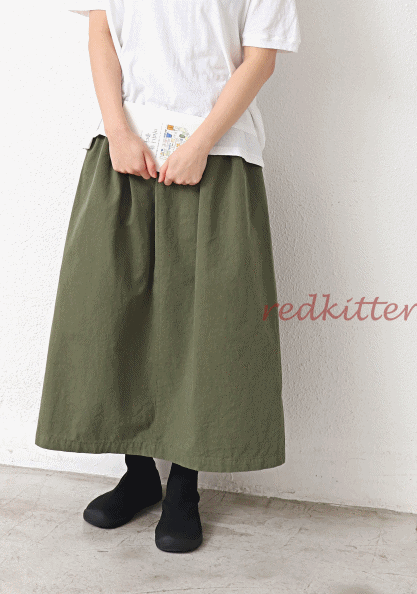 Worthing Cotton Banding Pin Tuck Skirt-3 Colors