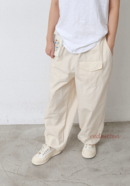 Pocket string pants-3 colors