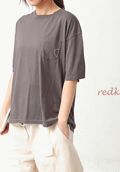 Comfortable embroidered pocket short sleeve t-shirt - 5 colors