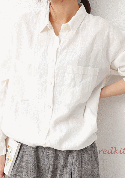 Double Pocket Linen Shirt - 4 Colors