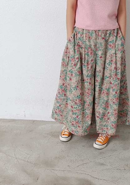 Flower overall pants-2 Colors