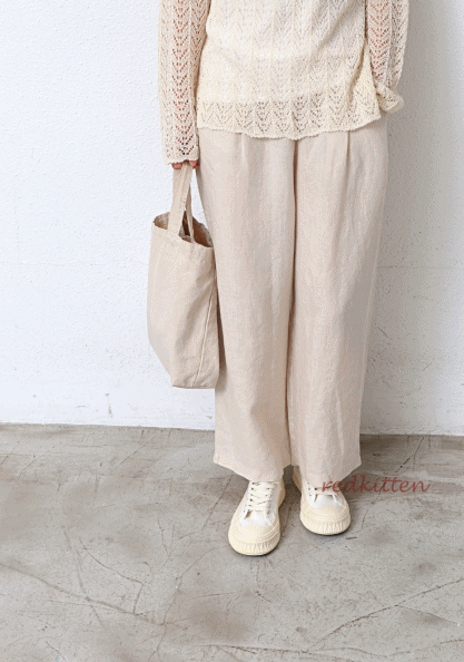 Wrinkled linen pants-2 Colors