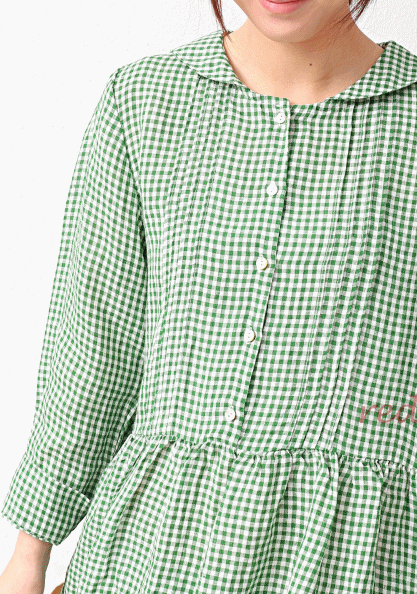 Checked Linen Dress-3 Colors