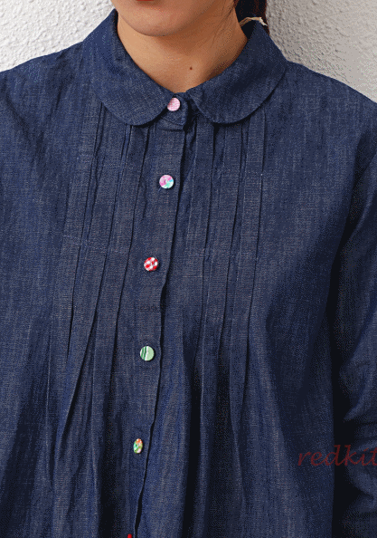 Pin tuck blouse-2 Colors