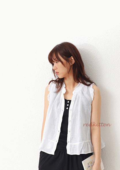 Linen Jenny Vest Blouse-3 Colors