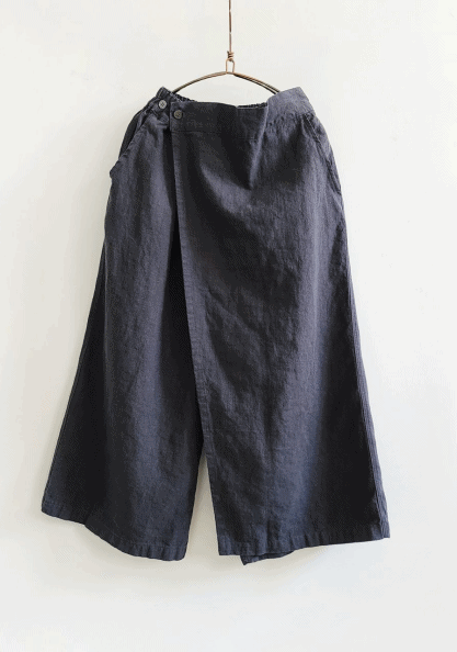 Linen wrap pants-3 colors