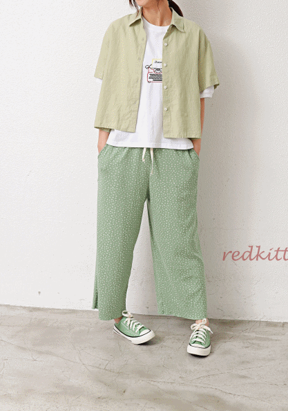 Soft small flower cotton pants-5 Colors-Soft and comfortable
